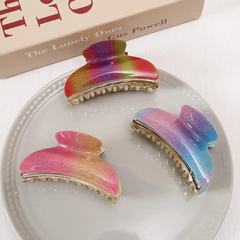 Fashion Large Acrylic Gradient Hair Claw