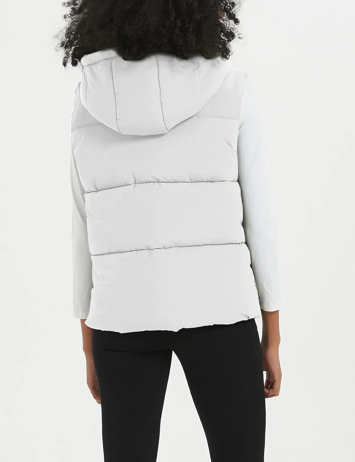 Flygo Puffer Vest Women Zip Up Sleeveless Winter Casual Stand Collar Padded Down Jacket Coat with Pockets