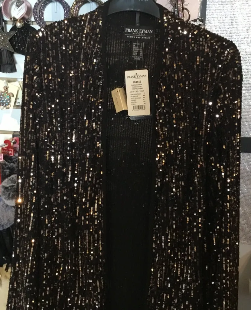 Frank Lyman Sequined Jacket Black and Copper 204542