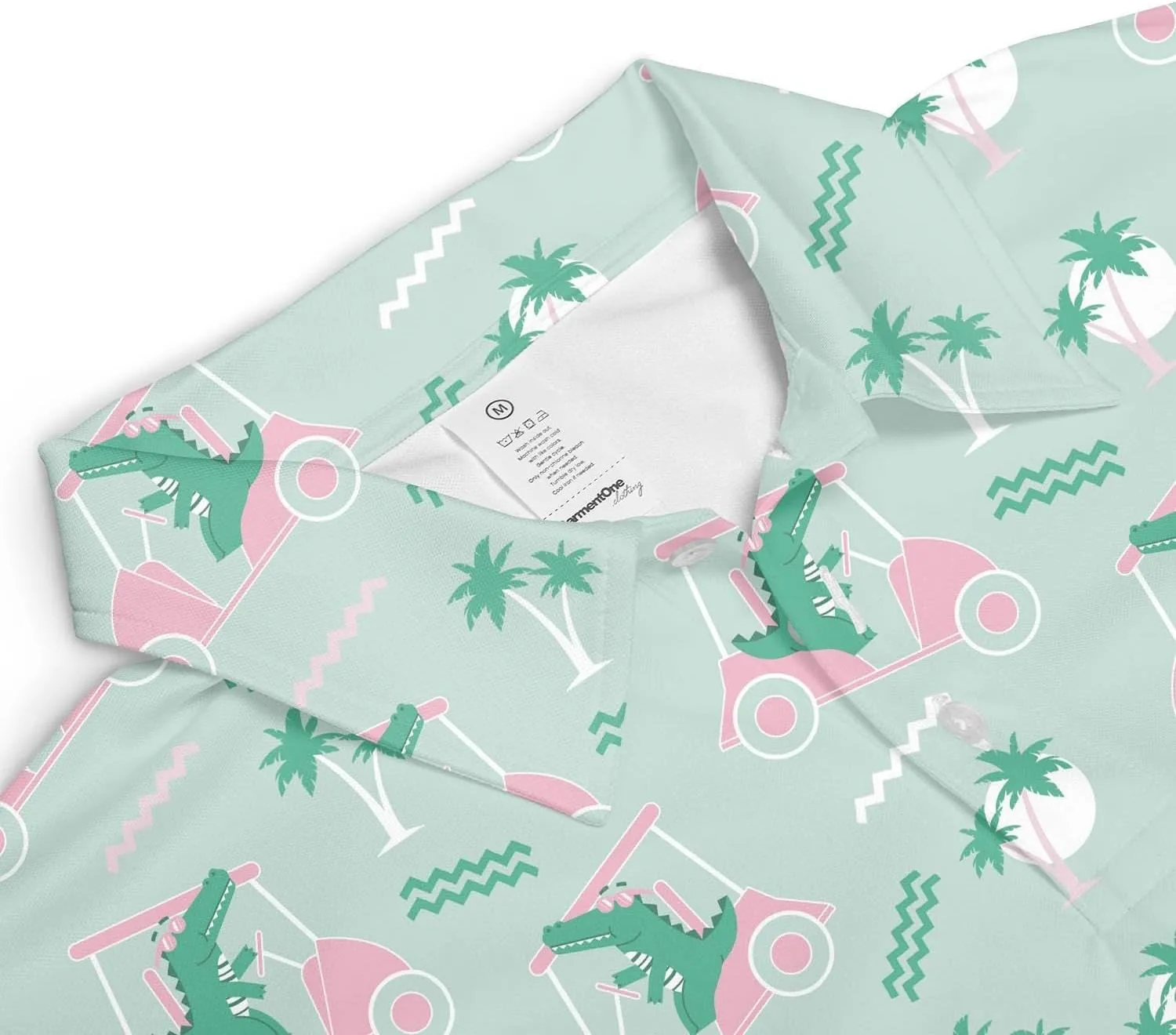 Funny Golf Shirts Skull Hawaiian Polo Shirts for Men, Crazy Golf Shirts for Men Golf Gifts Hawaiian Skull Golf Shirts