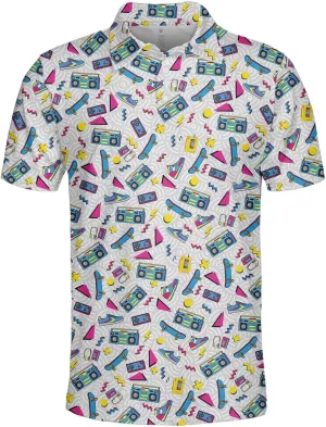 Funny Golf Shirts Skull Hawaiian Polo Shirts for Men, Crazy Golf Shirts for Men Golf Gifts Hawaiian Skull Golf Shirts
