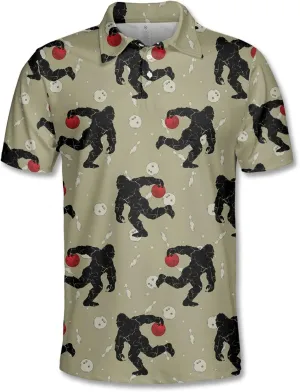 Funny Golf Shirts Skull Hawaiian Polo Shirts for Men, Crazy Golf Shirts for Men Golf Gifts Hawaiian Skull Golf Shirts