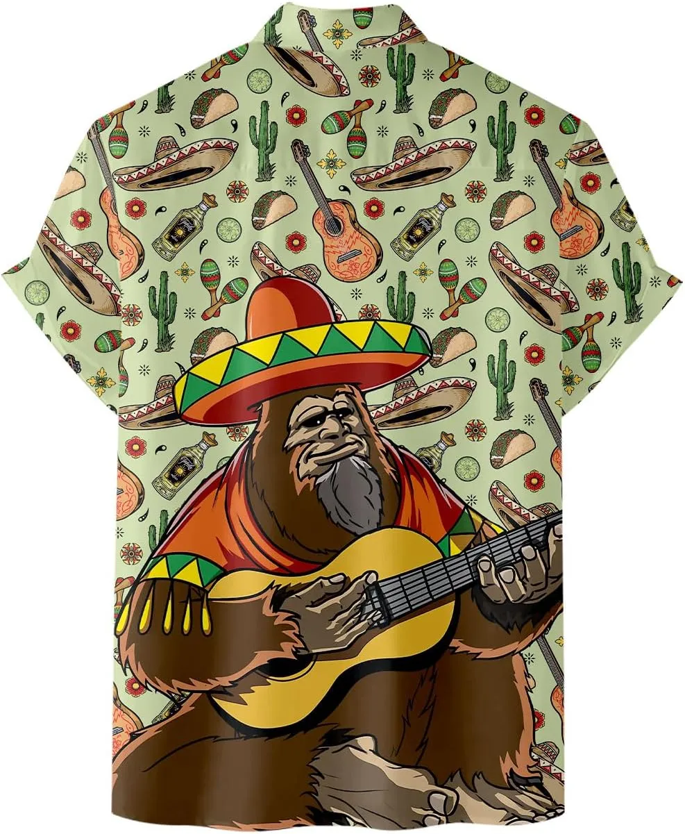 Funny Hawaiian Shirts for Men Palm Beach Shirts Tropical Vacation Shirts H2