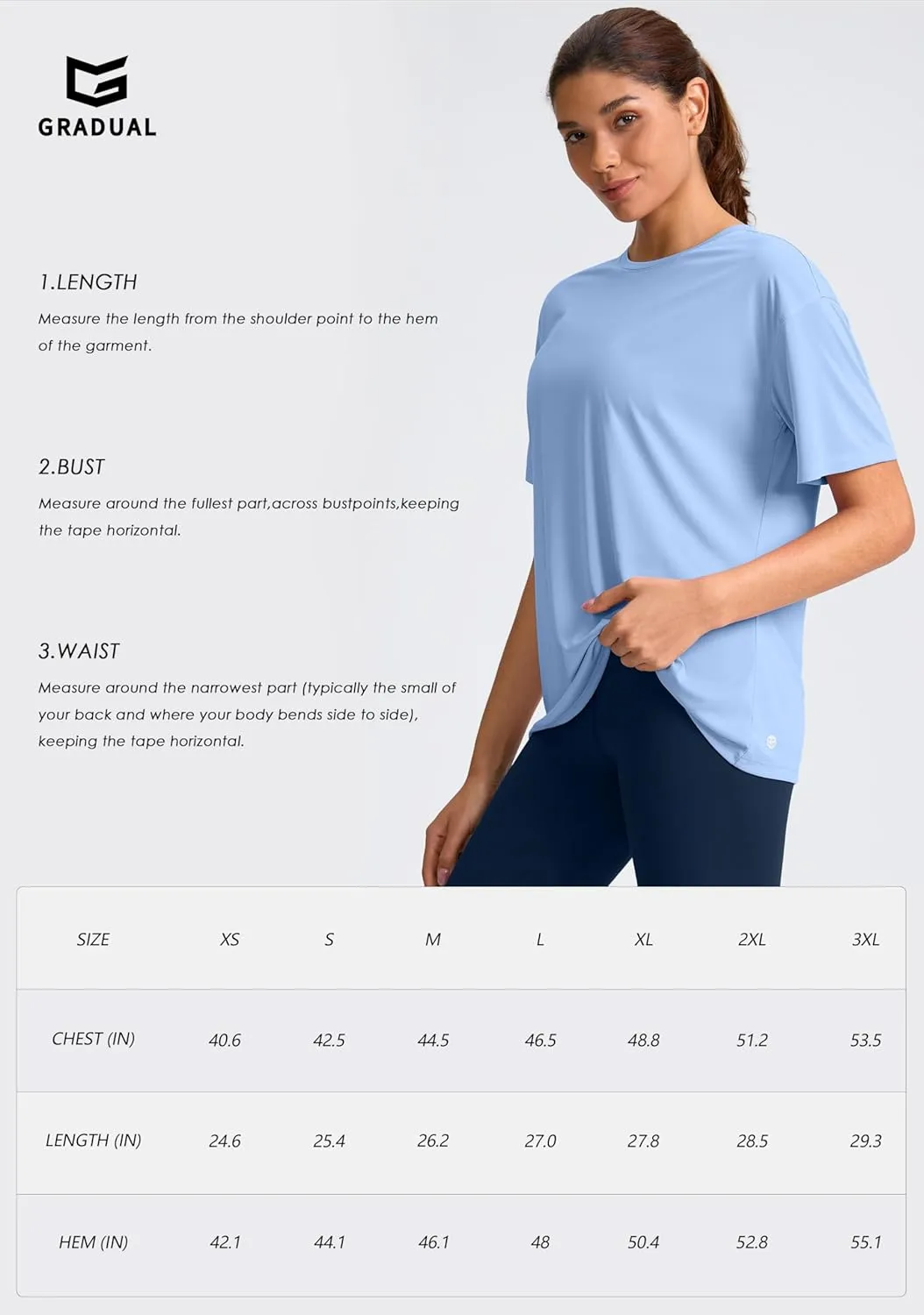 G Gradual Women's Workout Shirts Loose Fit Short Sleeve Workout Tops
