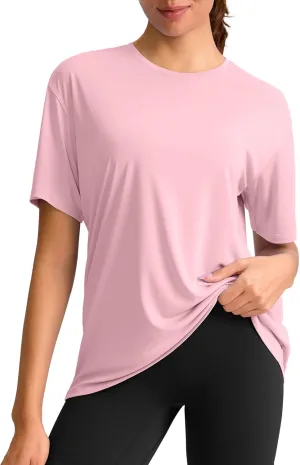 G Gradual Women's Workout Shirts Loose Fit Short Sleeve Workout Tops