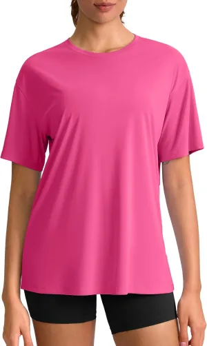G Gradual Women's Workout Shirts Loose Fit Short Sleeve Workout Tops