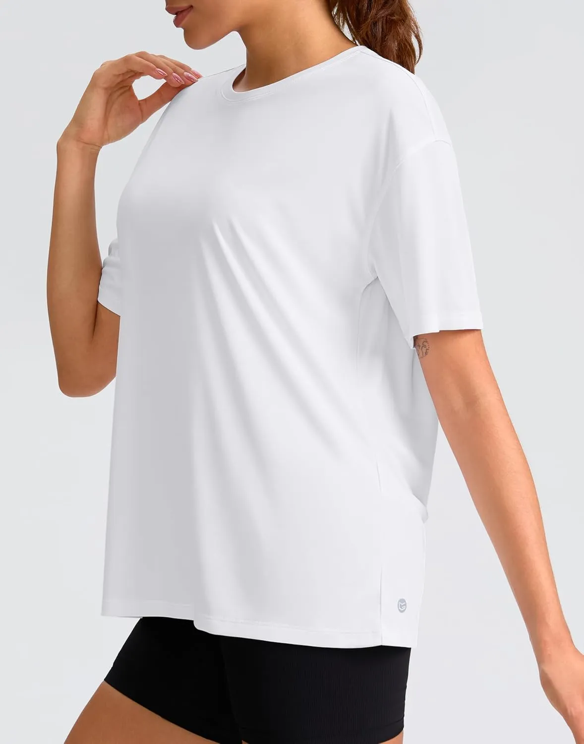 G Gradual Women's Workout Shirts Loose Fit Short Sleeve Workout Tops