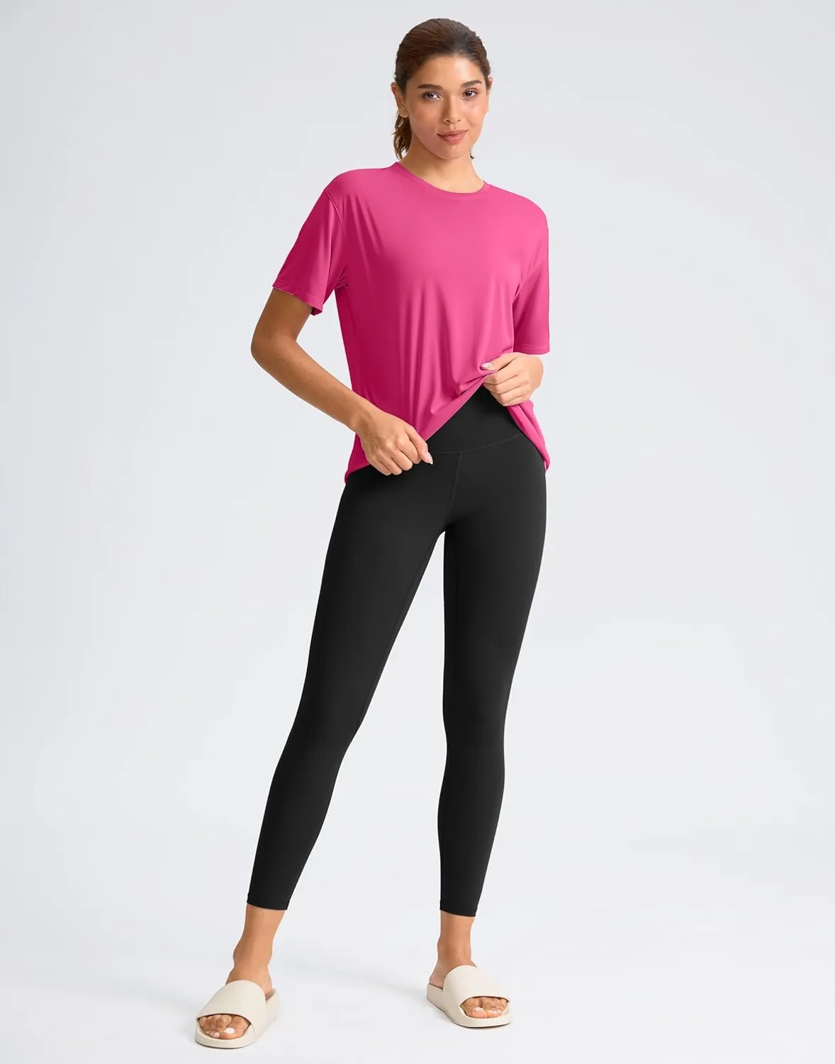 G Gradual Women's Workout Shirts Loose Fit Short Sleeve Workout Tops