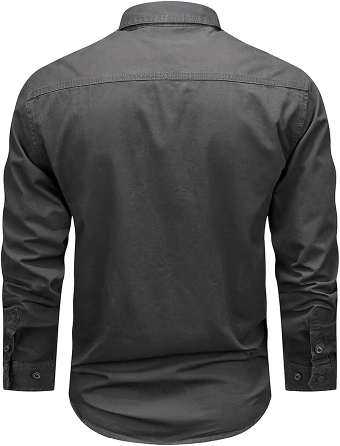 Generic Long Sleeve Shirts for Men Casual Outdoor Combat Lapel Fishing Shirts Workout Button Down Quick Dry Hikking T-Shirts