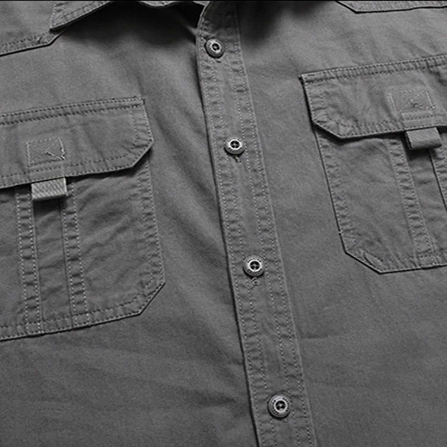Generic Long Sleeve Shirts for Men Casual Outdoor Combat Lapel Fishing Shirts Workout Button Down Quick Dry Hikking T-Shirts