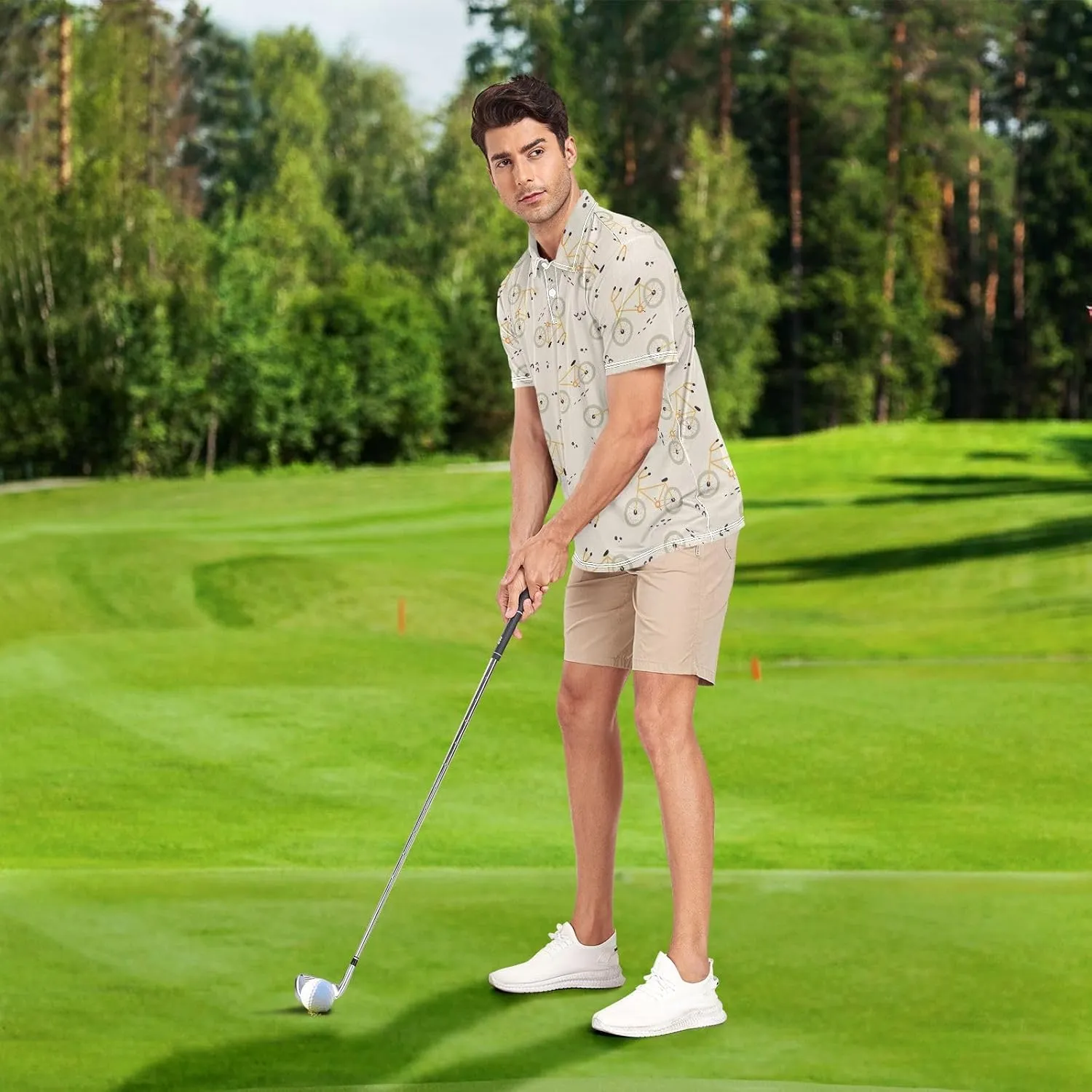Gentle Goose Men's Polo Shirts Short Sleeve Quick Dry Athletic Outdoor Sports Golf Shirts S-XXL