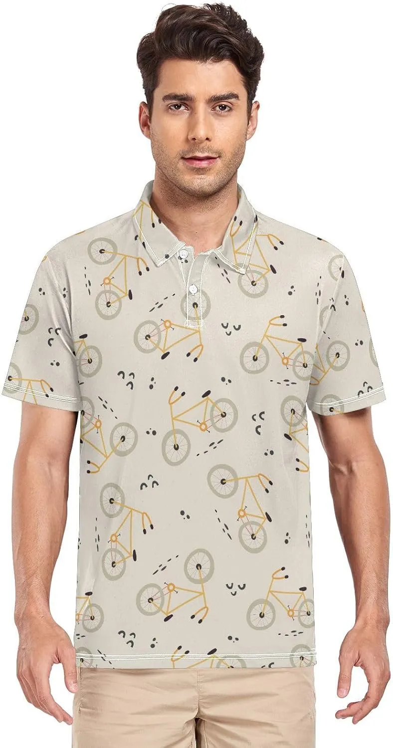 Gentle Goose Men's Polo Shirts Short Sleeve Quick Dry Athletic Outdoor Sports Golf Shirts S-XXL