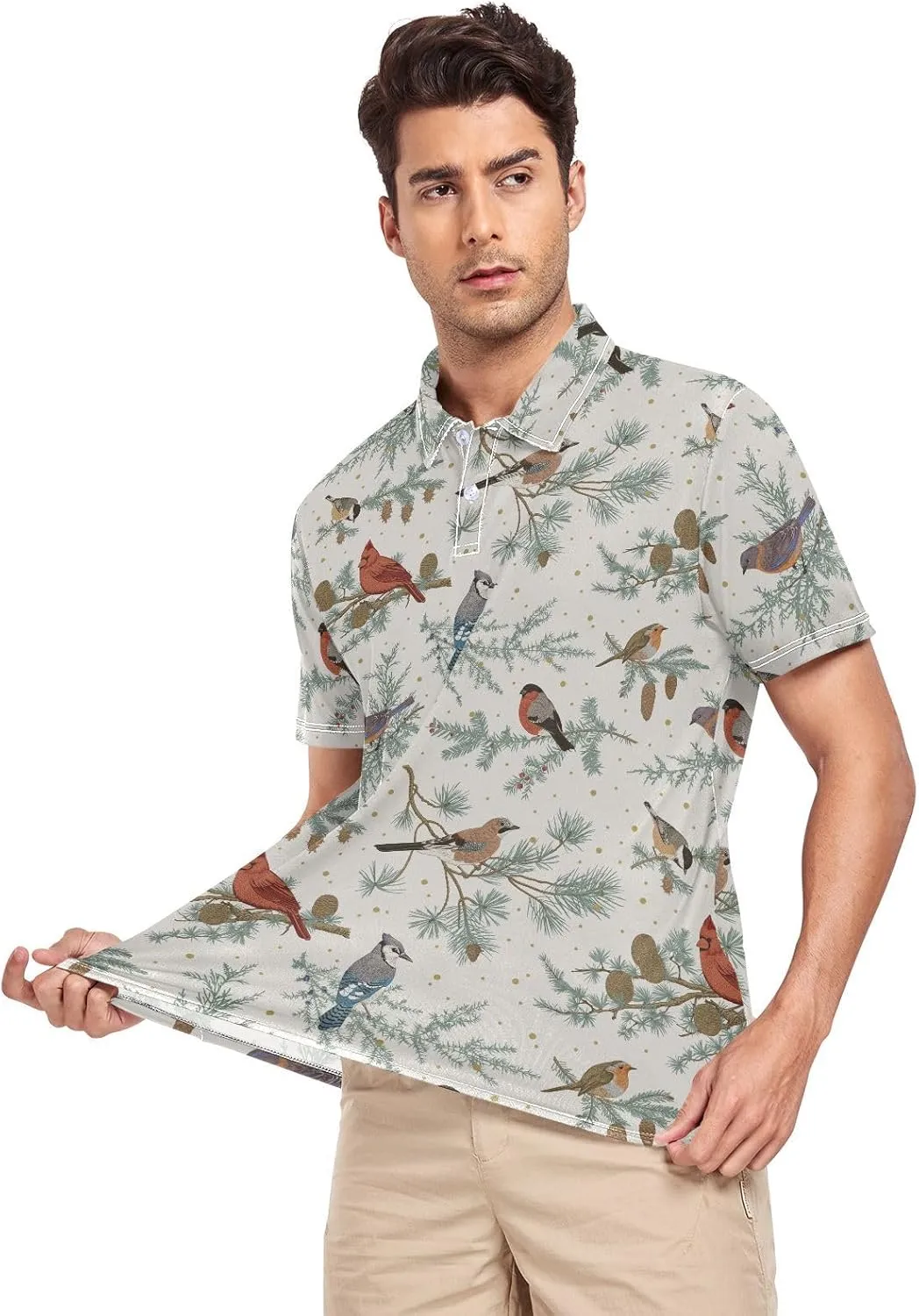 Gentle Goose Men's Polo Shirts Short Sleeve Quick Dry Athletic Outdoor Sports Golf Shirts S-XXL