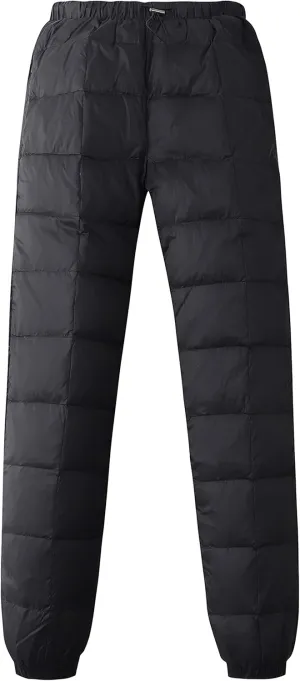 Gihuo Snow Pants Womens Winter Windproof Down Pants Warm Outdoor Ski Pants Padded Loose Ultralight Warm Trousers