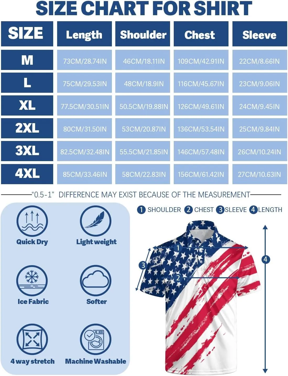 Golf Shirts for Men Funny Polo Short Sleeve Performance Moisture Wicking Quick Dry Mens Hawaiian Polo Shirt