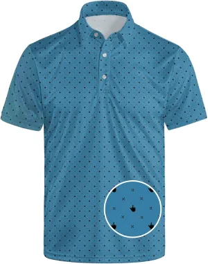 Golf Shirts for Men Funny Polo Short Sleeve Performance Moisture Wicking Quick Dry Mens Hawaiian Polo Shirt