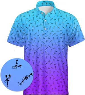 Golf Shirts for Men Funny Polo Short Sleeve Performance Moisture Wicking Quick Dry Mens Hawaiian Polo Shirt