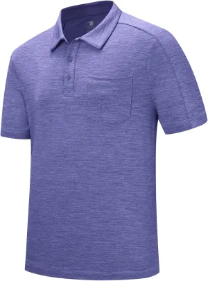 Gopune Men's Polo Shirts Short Sleeve Dry Fit Casual Sports Golf Collared Shirts with Pocket
