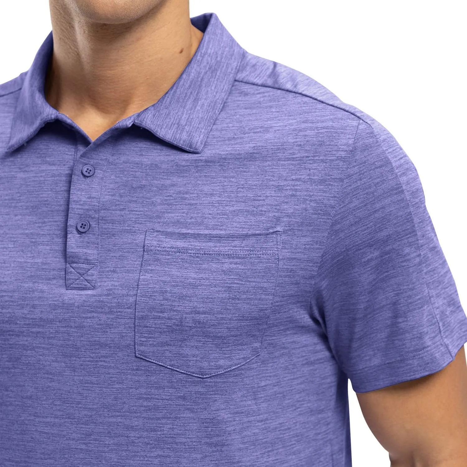 Gopune Men's Polo Shirts Short Sleeve Dry Fit Casual Sports Golf Collared Shirts with Pocket