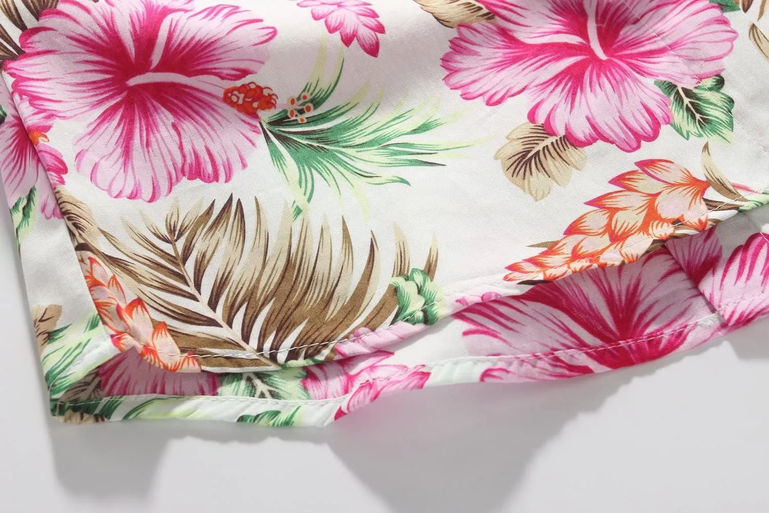 Hawaiian Shirt for Men, Beach Shirts for Men, Tropical Shirts Short Sleeve Floral Casual Button Down
