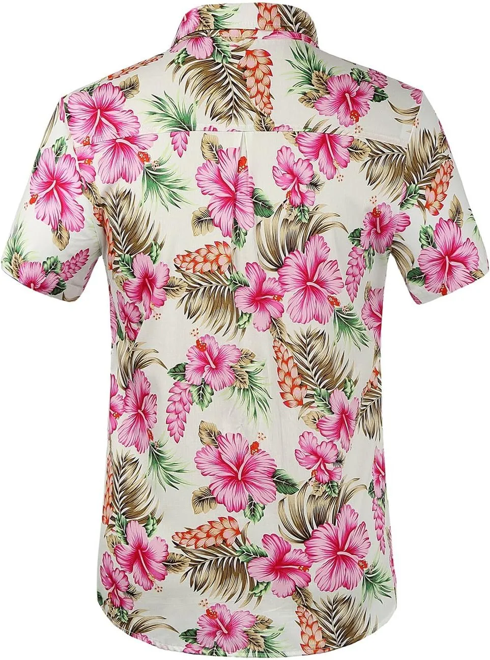 Hawaiian Shirt for Men, Beach Shirts for Men, Tropical Shirts Short Sleeve Floral Casual Button Down