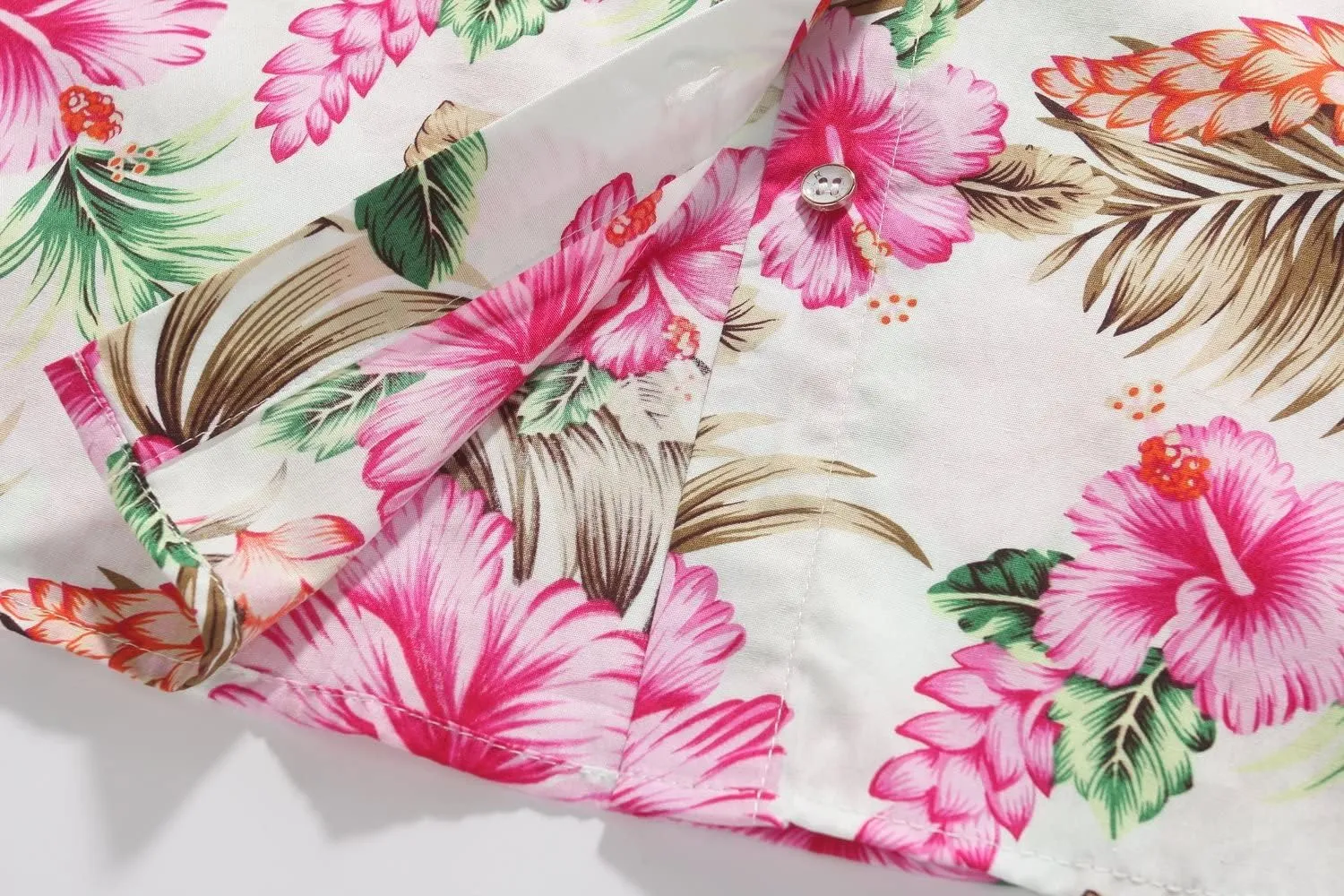 Hawaiian Shirt for Men, Beach Shirts for Men, Tropical Shirts Short Sleeve Floral Casual Button Down