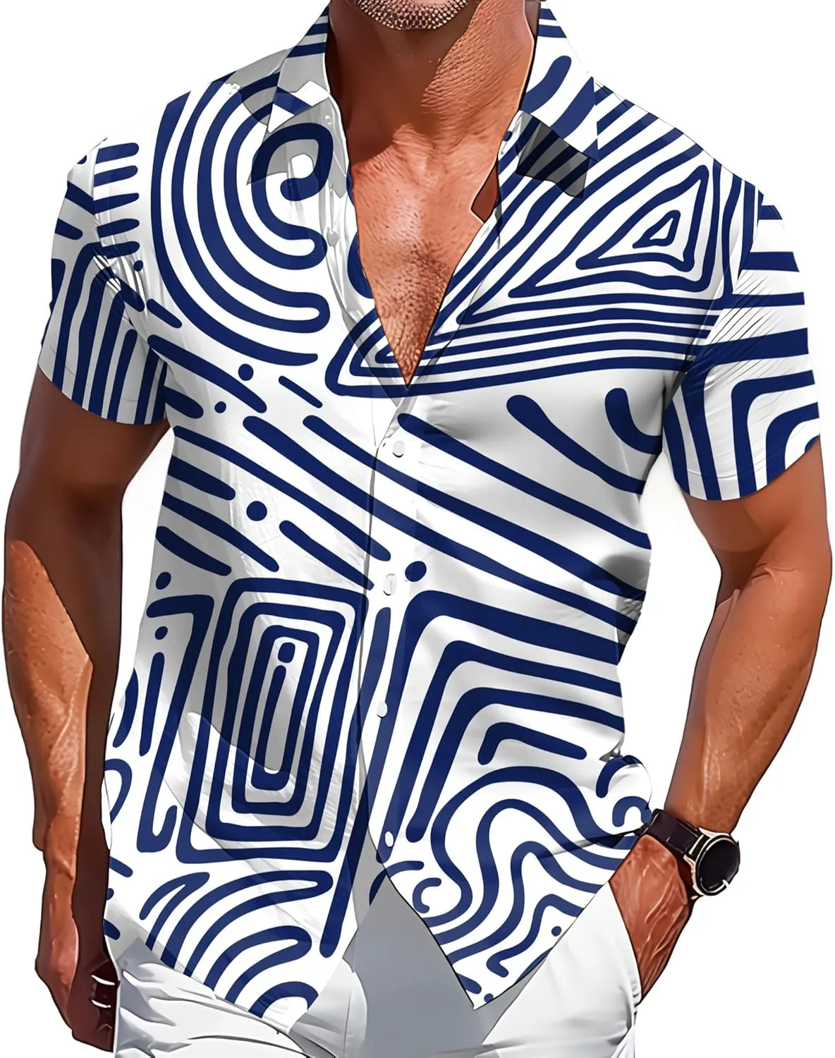 Hawaiian Shirt for Men Short Sleeve Button Down Shirts Summer Beach Tropical Vacation Shirts Camp Collar Shirt