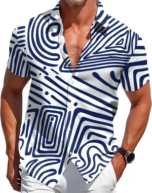 Hawaiian Shirt for Men Short Sleeve Button Down Shirts Summer Beach Tropical Vacation Shirts Camp Collar Shirt