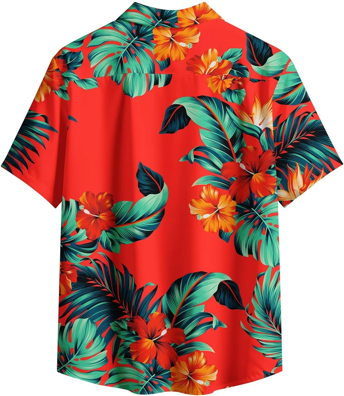 Hawaiian Shirt for Mens Beach Shirts Short Sleeve Button Shirts for Men Tropical Big Tall Funny Floral Aloha Shirt