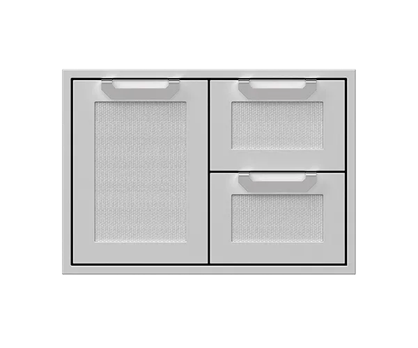 Hestan: 36" Double Drawer and Storage Door Combo