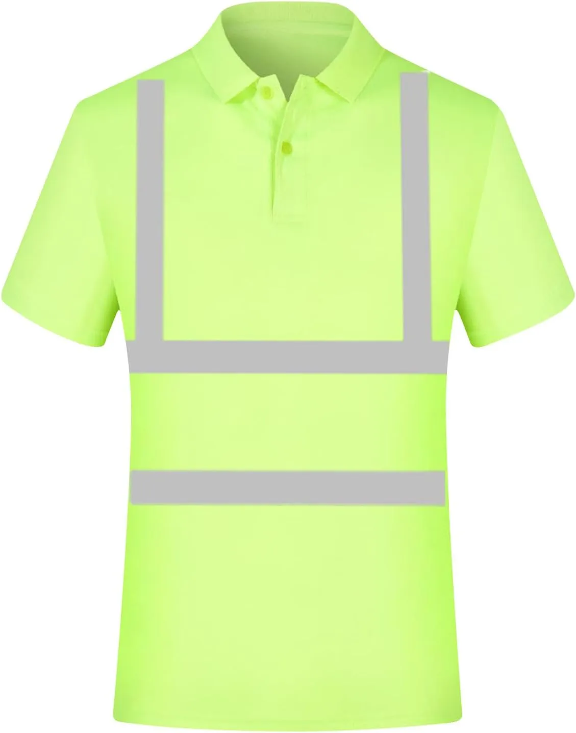 High Visibility Shirts for Men Quick Dry Safety T Shirts with Reflective Strips Short Sleeve Mesh Hi Vis Work Tops