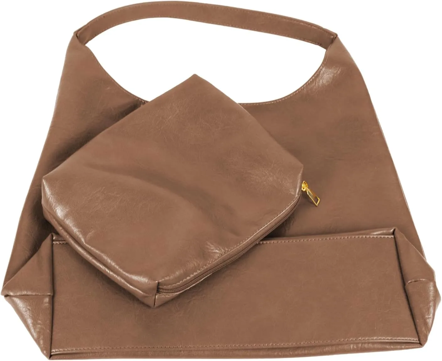 Hobo Bags for Women Soft Vegan Leather Shoulder Tote Handbag & Purses - Large Capacity 2pc