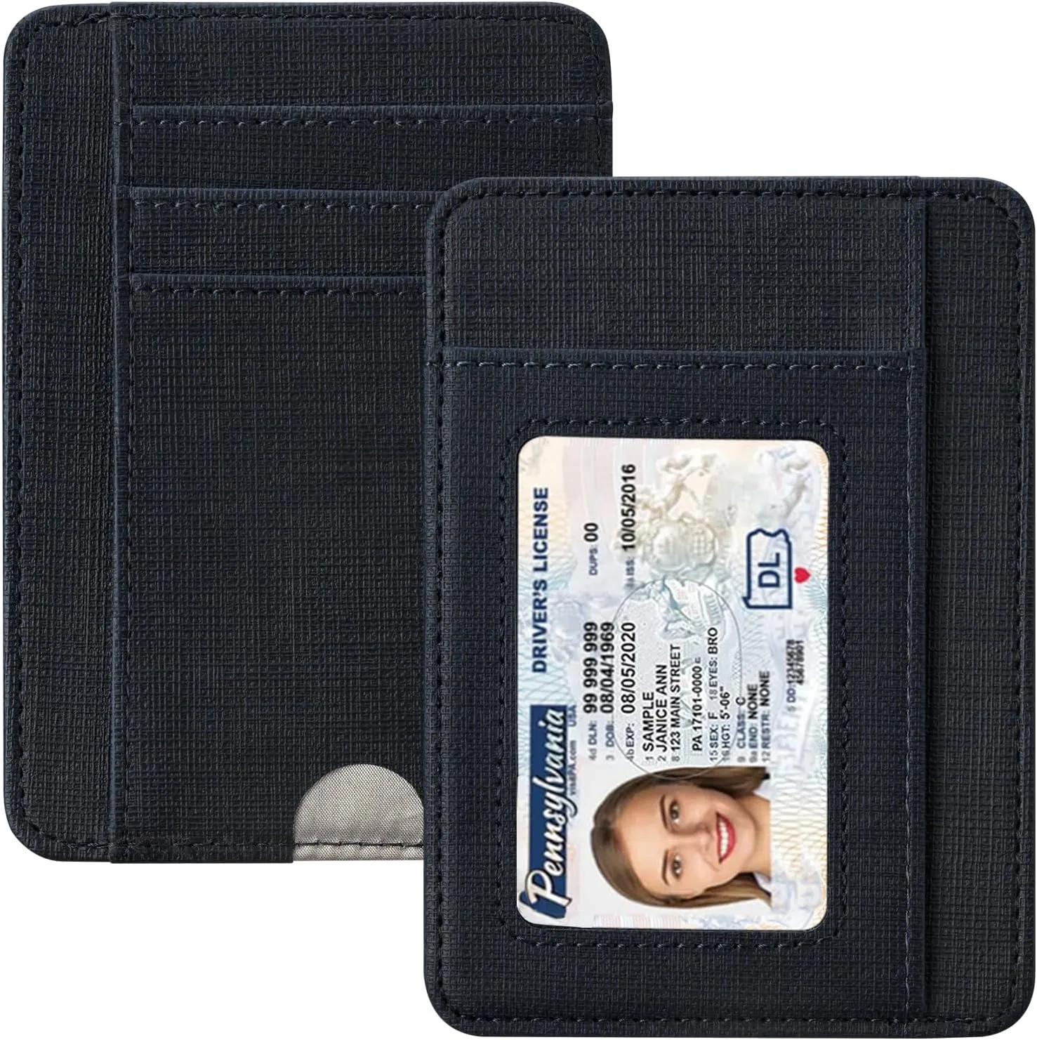 HOTCOOL Card Holder Keychian and Lanyard Wallet Front Pocket Minimalist Travel Cute Funny Thin Leather With RFID Blocking Small Credit Card Holder Wallet for Men & Women Girls Organizer Gifts