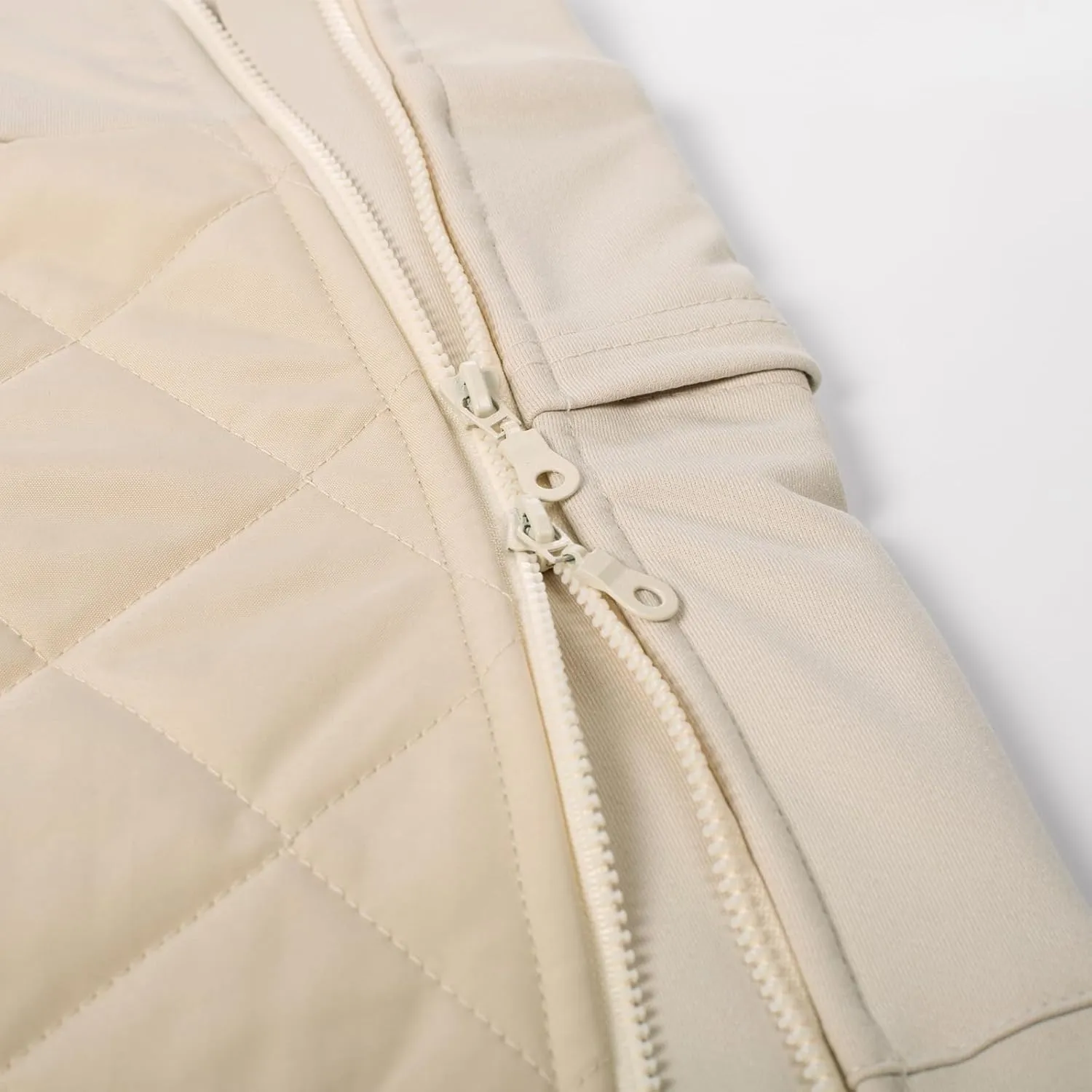 JACK SMITH Women's Puffer Quilted Skirt Insulated Warm Snow Skorts for Hiking Running Golf Zipping Both Way