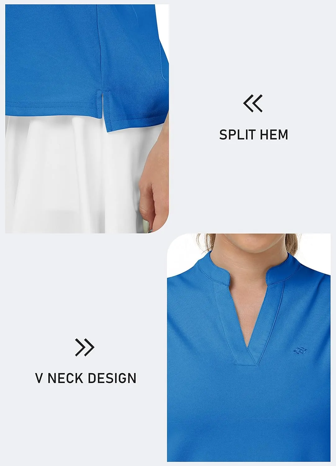 JINSHI Womens Sleeveless Golf Shirts V Neck Sports Polo Shirts Athletic Workout Tops Shirts