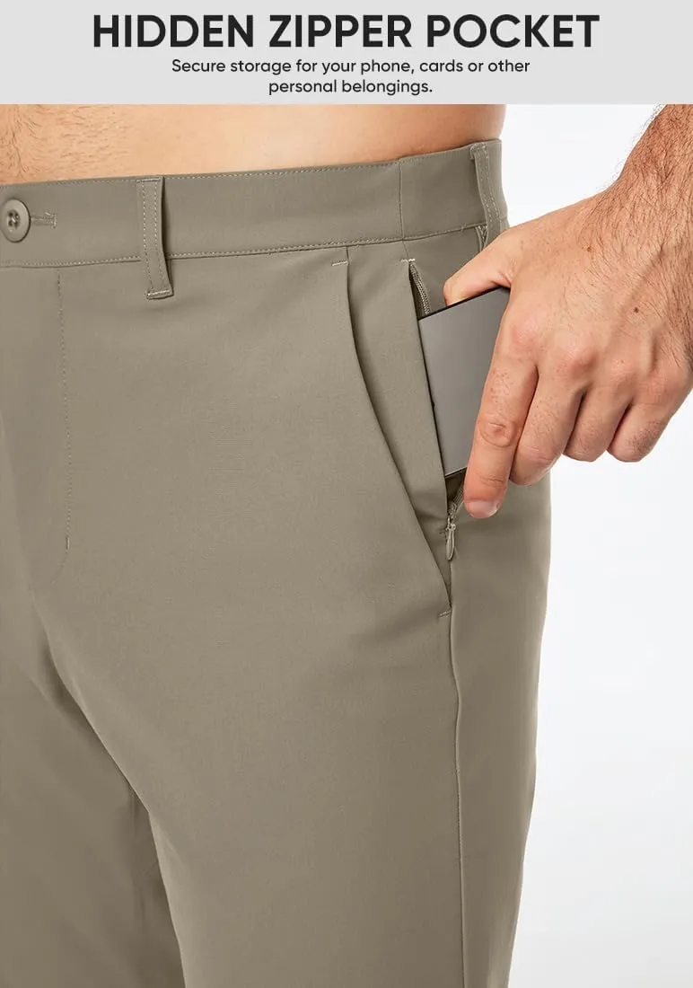 JMIERR Mens Chino Pants Casual Stretch Golf Pants Waist Tapered Trousers Lightweight Comfy Pants with Zipper Pockets