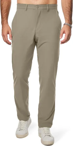 JMIERR Mens Chino Pants Casual Stretch Golf Pants Waist Tapered Trousers Lightweight Comfy Pants with Zipper Pockets