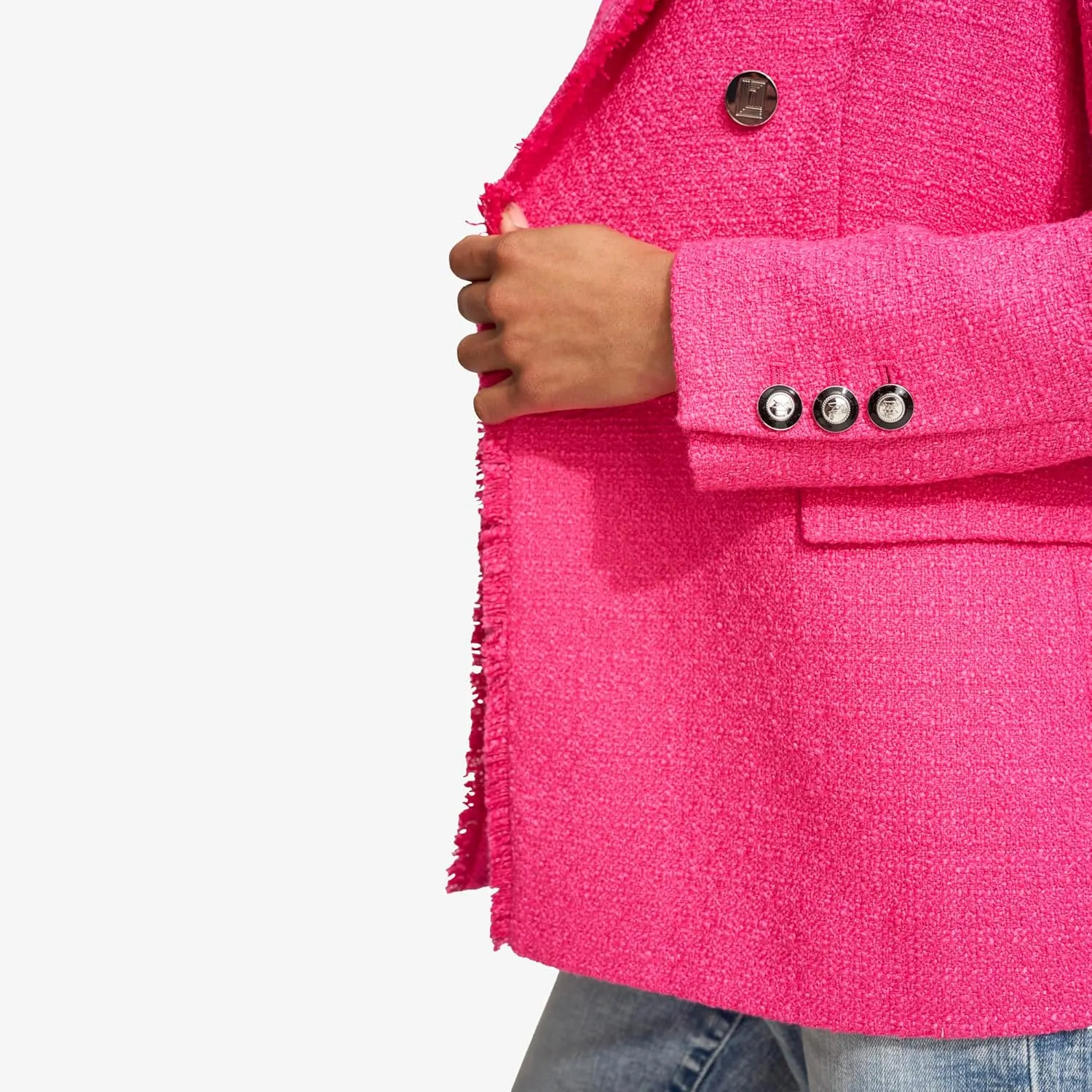 Karl Lagerfeld Paris Women's Tweed Blazer Jacket