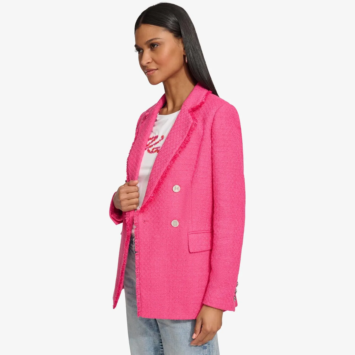 Karl Lagerfeld Paris Women's Tweed Blazer Jacket