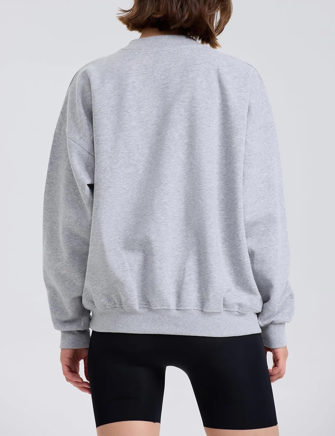 kayamiya Women's Oversized Crew Neck Sweatshirts Lightweight Casual Long Sleeve Fleece Pullover