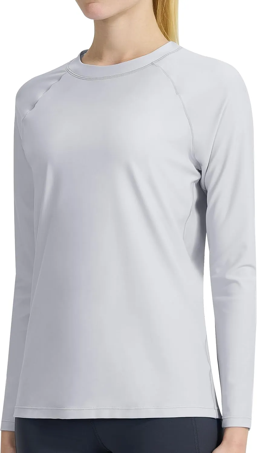 KPSUN Womens Long Sleeve Rash Guard UPF 50  Swim Shirts Sun Uv Protection Surfing Top for Beach Swimming Quick Dry