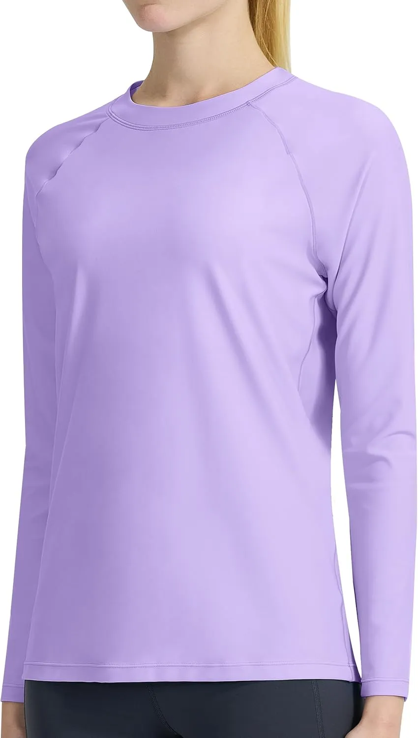 KPSUN Womens Long Sleeve Rash Guard UPF 50  Swim Shirts Sun Uv Protection Surfing Top for Beach Swimming Quick Dry