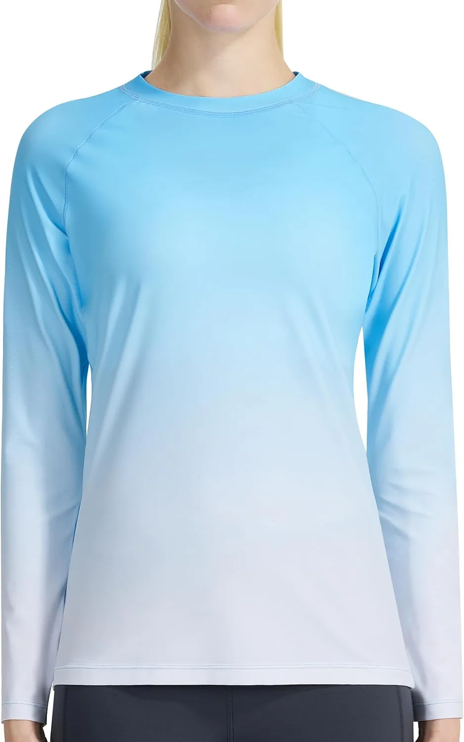 KPSUN Womens Long Sleeve Rash Guard UPF 50  Swim Shirts Sun Uv Protection Surfing Top for Beach Swimming Quick Dry