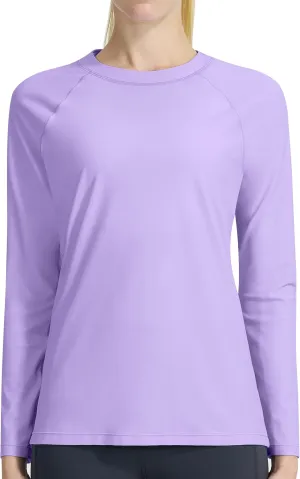 KPSUN Womens Long Sleeve Rash Guard UPF 50  Swim Shirts Sun Uv Protection Surfing Top for Beach Swimming Quick Dry