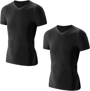 LANBAOSI Kids Boy's Compression Shirts Child's Quick Dry Sports Undershirts Short Sleeve Baselayer Tee Tops
