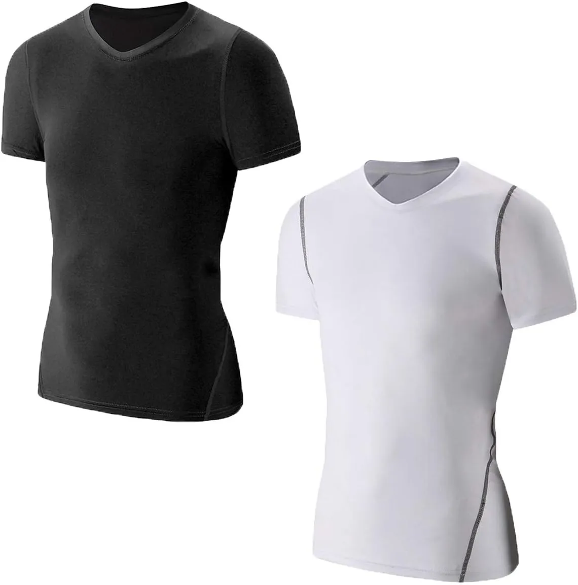 LANBAOSI Kids Boy's Compression Shirts Child's Quick Dry Sports Undershirts Short Sleeve Baselayer Tee Tops