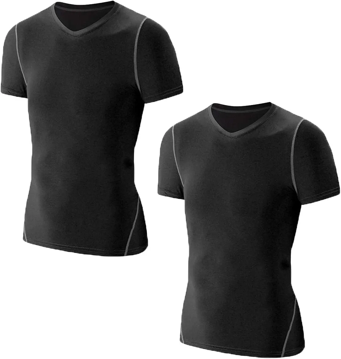 LANBAOSI Kids Boy's Compression Shirts Child's Quick Dry Sports Undershirts Short Sleeve Baselayer Tee Tops