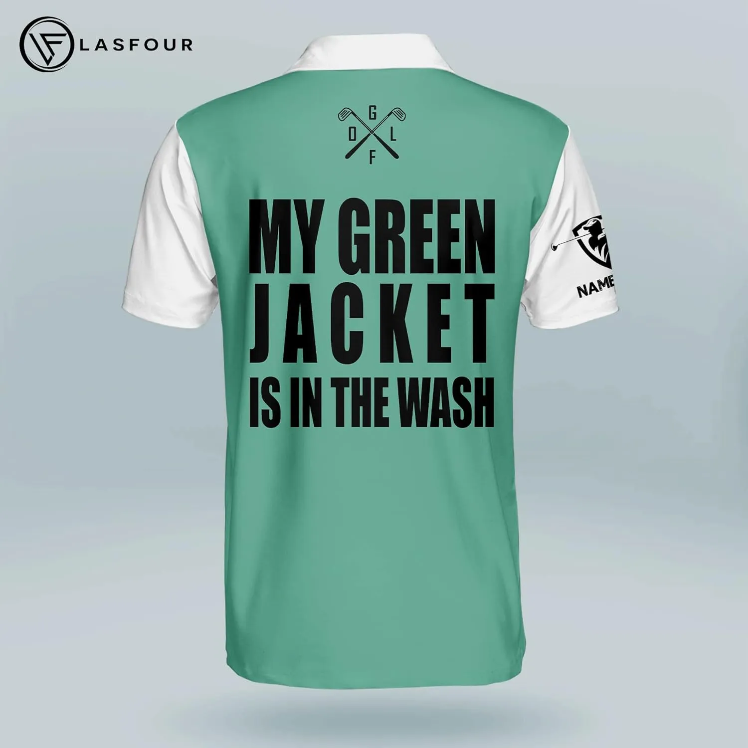LASFOUR Funny Golf Polo Shirts for Men, Crazy Short Sleeve, Lightweight Golf Polo Shirts for Dad, Grandpa.