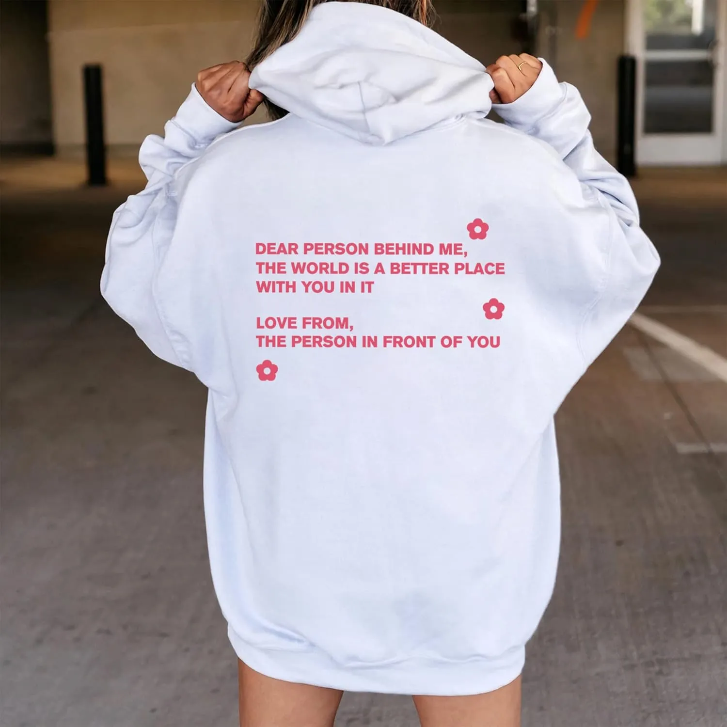 LASFOUR Have A Good Day Hoodies With Sayings On Back for Teen Girls, Trendy Sweatshirts for Teen Girls, Preppy Sweatshirts