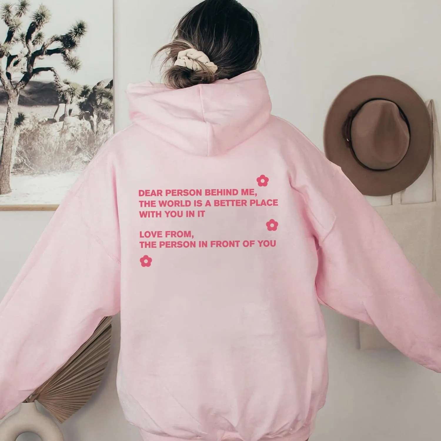 LASFOUR Have A Good Day Hoodies With Sayings On Back for Teen Girls, Trendy Sweatshirts for Teen Girls, Preppy Sweatshirts